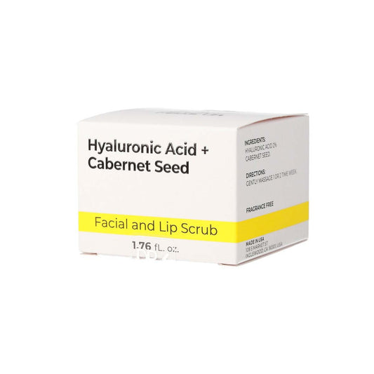 HYALURONIC ACID + CABERNET SEED | SCRUB LIPS AND FACE - DR MAKEUP